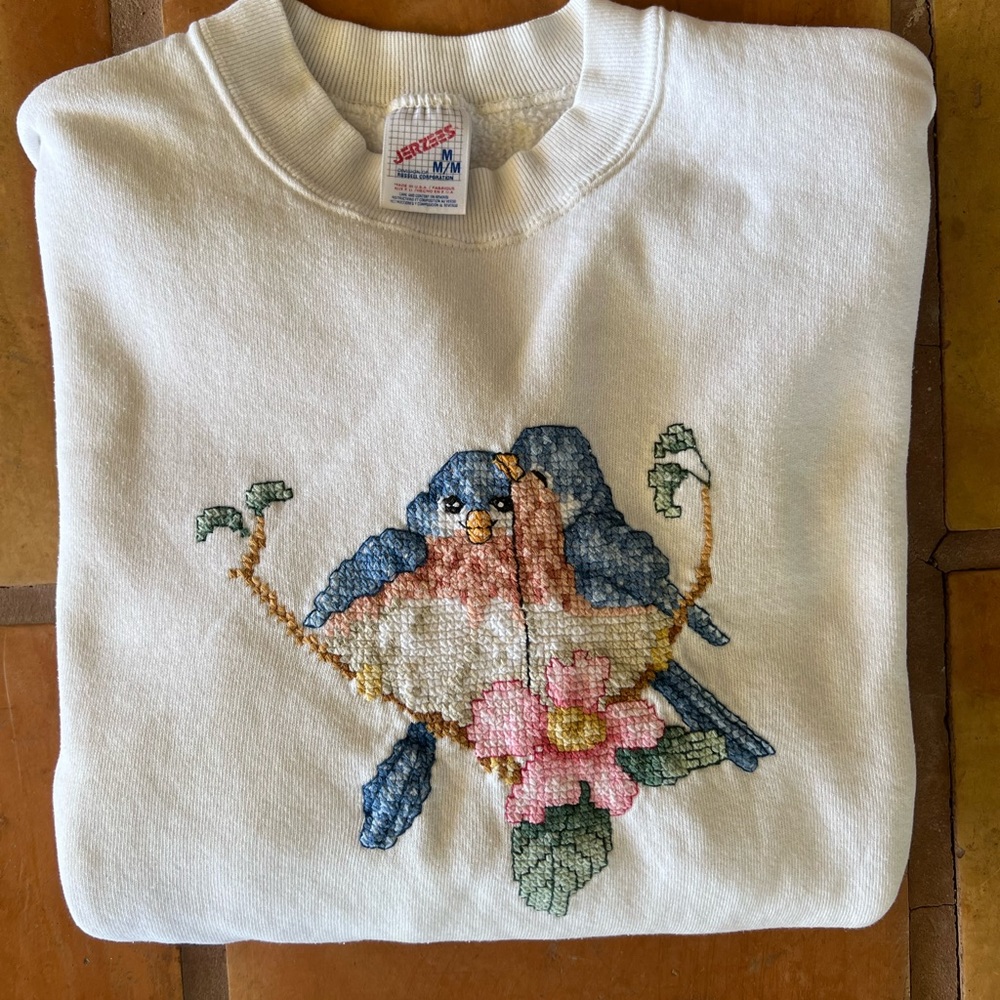 Vintage Lovebirds Crewneck